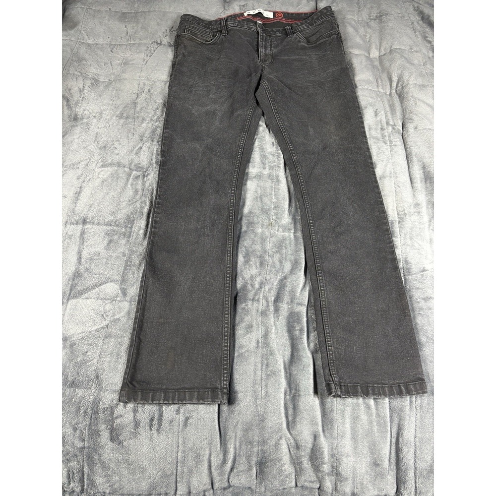 Artful Rebel Jeans Men 38x32 Black Slim Straight Stretch Goth Punk Streetwear